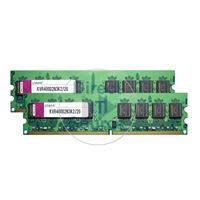Kingston KVR400D2N3K2/2G - 2GB 2x1GB DDR2 PC2-3200 Non-ECC Unbuffered 240Pins Memory