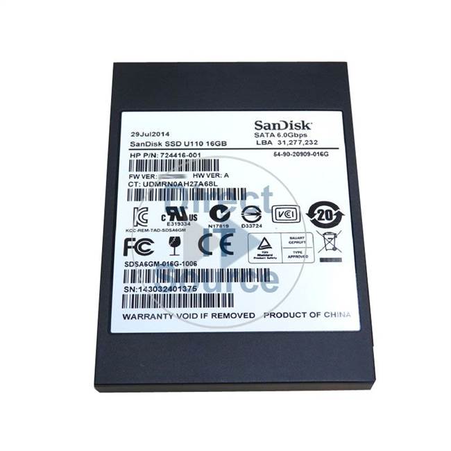 SanDisk SDSA6GM-016G-1006 - 16GB SATA 2.5" SSD