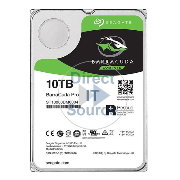 Seagate ST10000DM0004 - 10TB  7.2K SATA 6.0Gbps 3.5" 256MB Cache Hard Drive