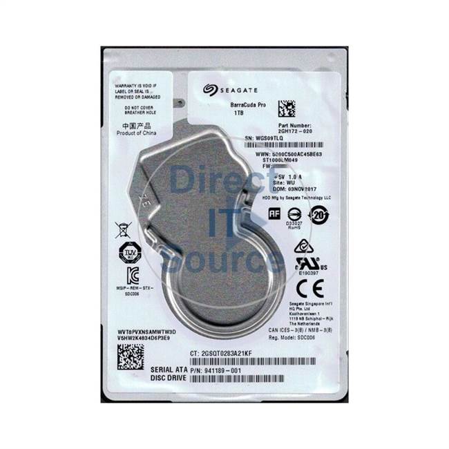 ST1000LM049 Seagate - 1TB 7.2K SATA 2.5" Cache Hard Drive