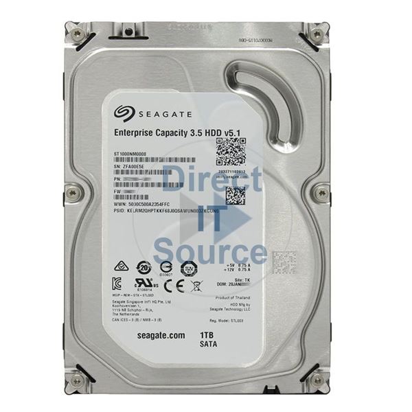 Seagate ST1000NM0008 - 1TB 7.2K SATA 6.0Gbps 3.5" 128MB Cache Hard Drive