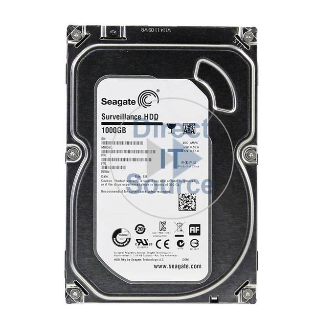 Seagate ST1000VX006 - Surveillance 1TB 5900RPM 3.5Inch SATA 6GBPS Hard Drive
