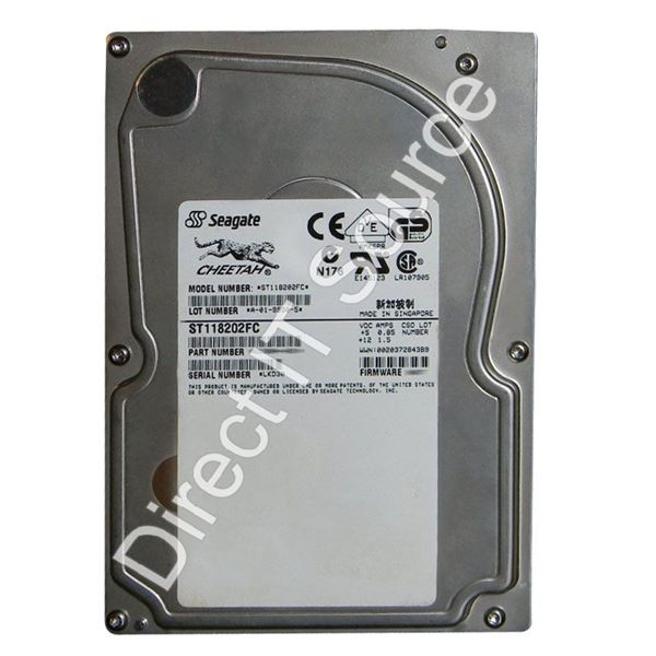 Seagate ST118202FC - 18.2GB 10K 40-PIN Fibre Channel 3.5" 1MB Cache Hard Drive