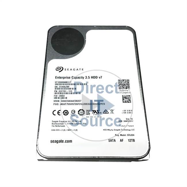 Seagate ST12000NM0117 - 12TB 7.2K SATA 3.5" 256MB Cache Hard Drive