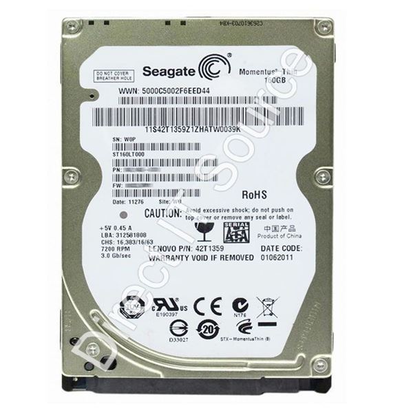 Seagate ST160LT000 - 160GB 7.2K SATA 2.5" 16MB Cache Hard Drive