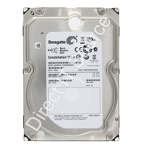 Seagate ST2000NM0023 - 2TB 7.2K SAS 6.0Gbps 3.5" 128MB Cache Hard Drive