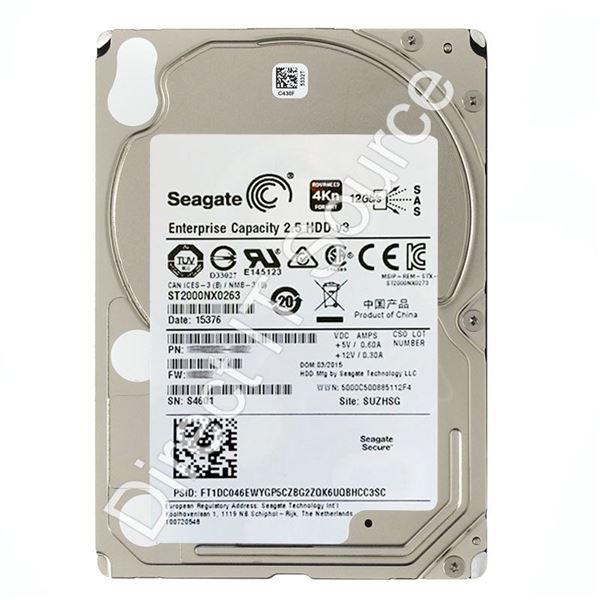 Seagate ST2000NX0263 - 2TB 7.2K SAS 12.0Gbps 2.5" 128MB Cache Hard Drive