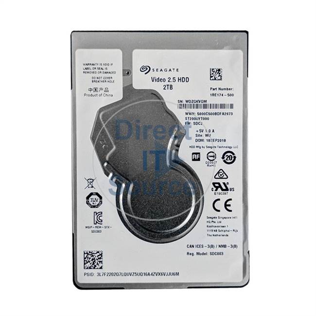 Seagate ST2000VT000 - 2TB 5.4K SATA 2.5" Hard Drive