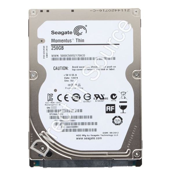 Seagate ST250LT012 - 250GB 5.4K SATA 3.0Gbps 2.5" 16MB Cache Hard Drive