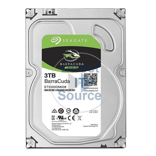 Seagate ST3000DM008 - 3TB 7.2K SATA 6.0Gbps 3.5" 64MB Cache Hard Drive