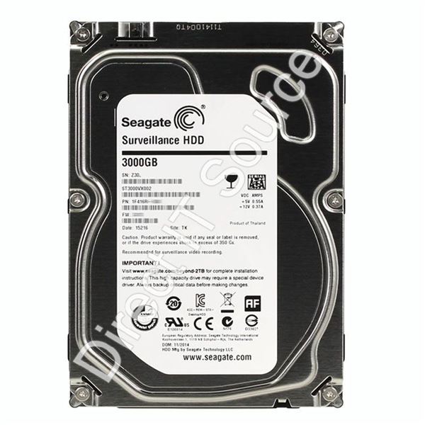 Seagate ST3000VX002 - 3TB 5.9K SATA 6.0Gbps 3.5" 64MB Cache Hard Drive