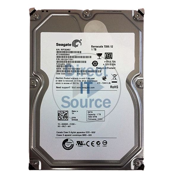 Seagate ST31000528AS - 1TB 7.2K SATA 6.0Gbps 3.5" 32MB Cache Hard Drive