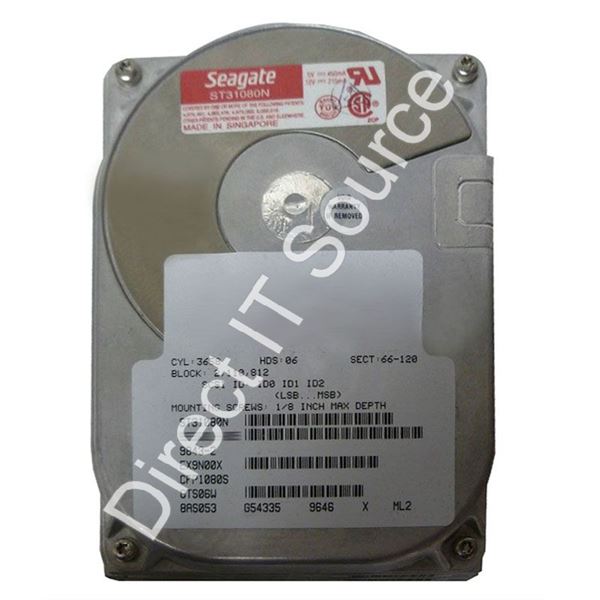 Seagate ST31080N - 1.08GB 5.4K 50-PIN Fast SCSI 3.5" 256KB Cache Hard Drive