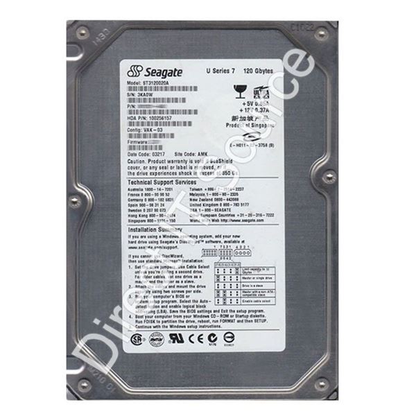 Seagate ST3120020A - 120GB 5.4K ATA/100 3.5" 2MB Cache Hard Drive
