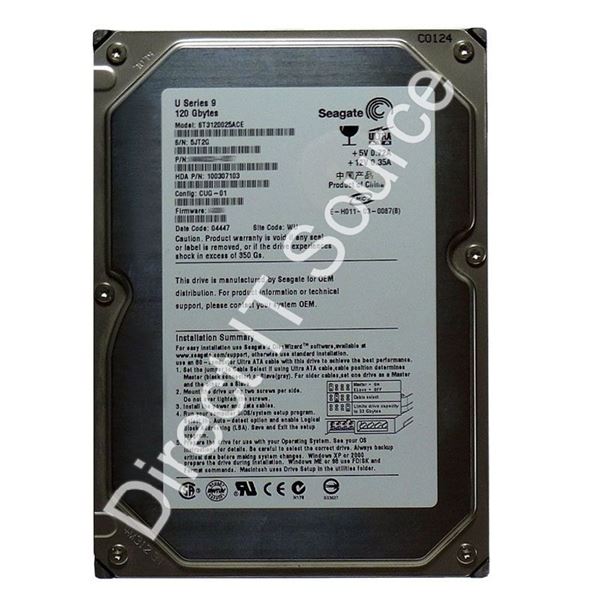 Seagate ST3120025ACE - 120GB 7.2K Ultra-ATA/100 3.5" 2MB Cache Hard Drive