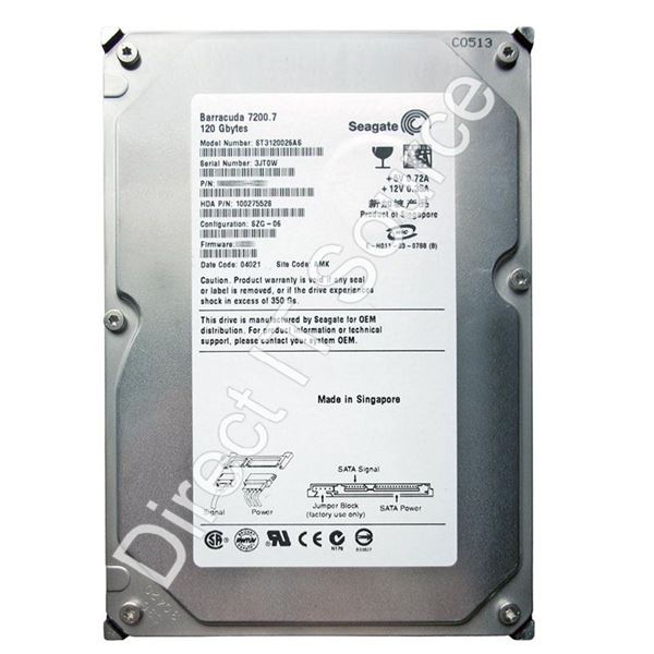 Seagate ST3120026AS - 120GB 7.2K SATA 1.5Gbps 3.5" 8MB Cache Hard Drive