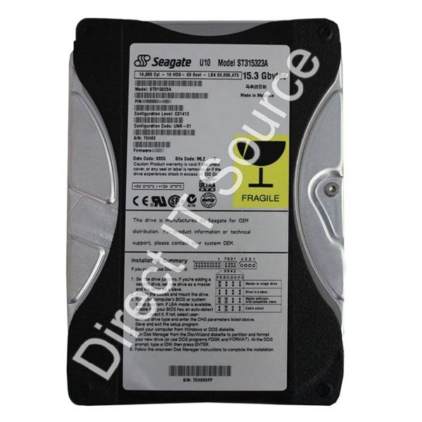 Seagate ST315323A - 15.36GB 5.4K Ultra-ATA/66 3.5" 512KB Cache Hard Drive