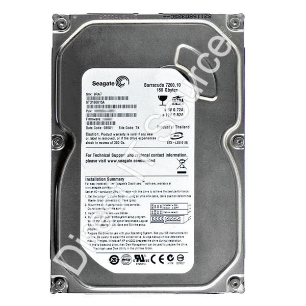 Seagate ST3160815A - 160GB 7.2K ATA-100  3.5" 8MB Cache Hard Drive