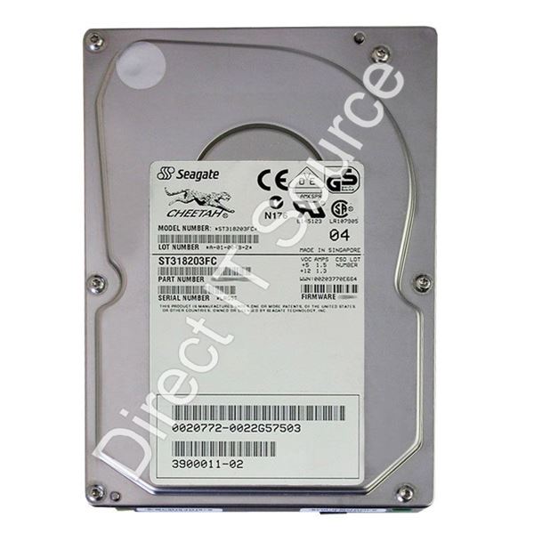 Seagate ST318203FC - 18.2GB 10K 40-PIN Fibre Channel 3.5" 1MB Cache Hard Drive