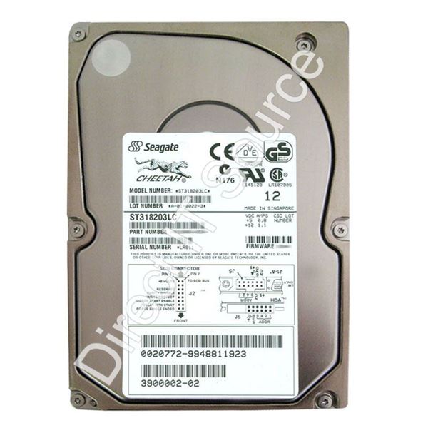 Seagate ST318203LC - 18.2GB 10K 80-PIN Ultra2-SCSI 3.5" 1MB Cache Hard Drive