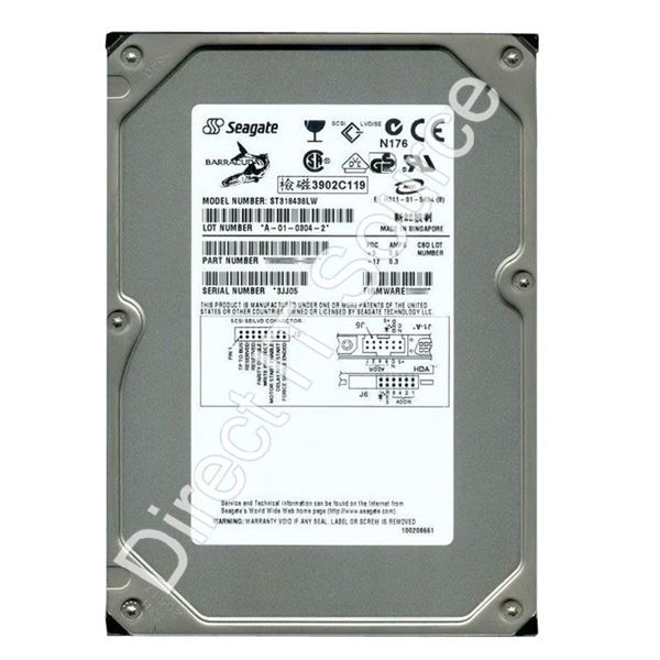 Seagate ST318438LW - 18.4GB 7.2K 68-PIN Ultra-160 SCSI 3.5" 2MB Cache Hard Drive