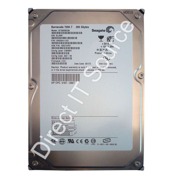 Seagate ST3200822A - 200GB 7.2K Ultra-ATA/100 3.5" 8MB Cache Hard Drive