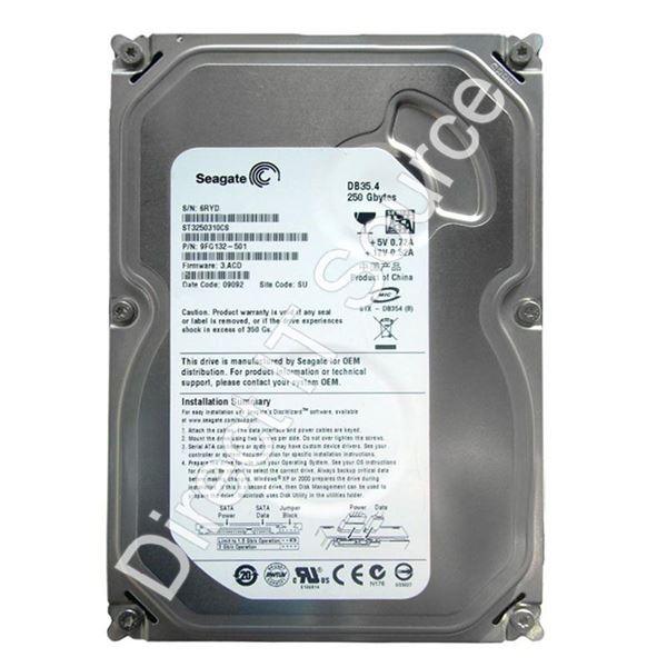 Seagate ST3250310CS - 250GB 7.2K SATA 3.5" 8MB Cache Hard Drive