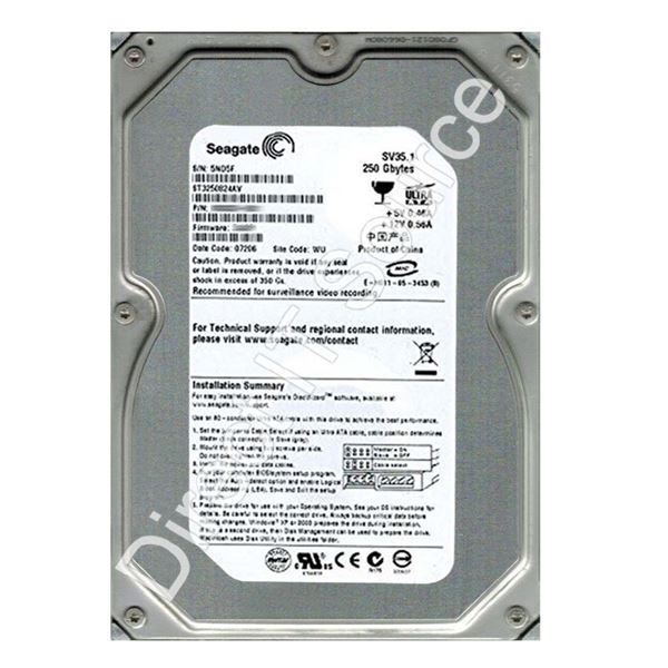 Seagate ST3250824AV - 250GB 7.2K Ultra-ATA/100 3.5" 8MB Cache Hard Drive