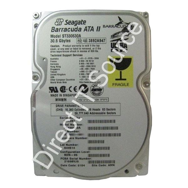 Seagate ST330630A - 30.6GB 7.2K IDE  3.5" 2MB Cache Hard Drive