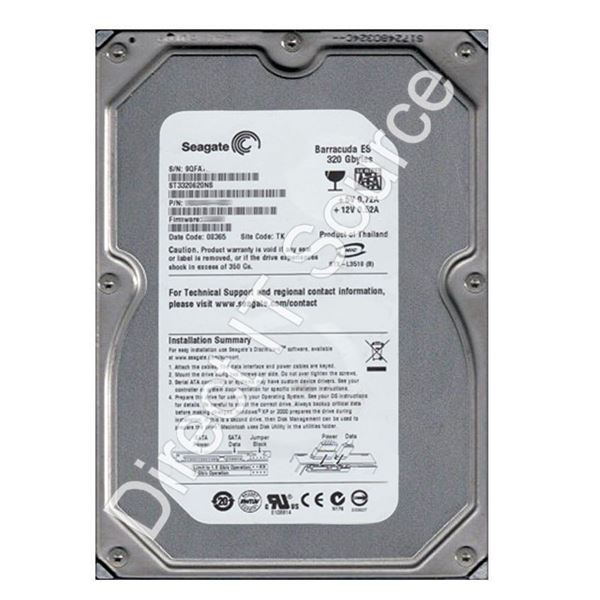 Seagate ST3320620NS - 320GB 7.2K SATA 3.0Gbps 3.5" 16MB Cache Hard Drive