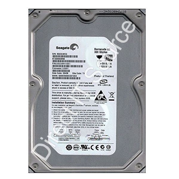 Seagate ST3320630NS - 320GB 7.2K SATA 3.0Gbps 3.5" 16MB Cache Hard Drive