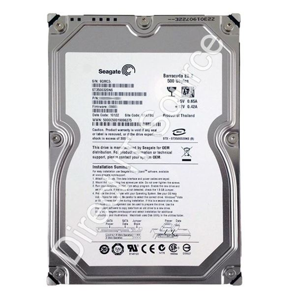 Seagate ST3500320NS - 500GB 7.2K SATA 3.0Gbps 3.5" 32MB Cache Hard Drive