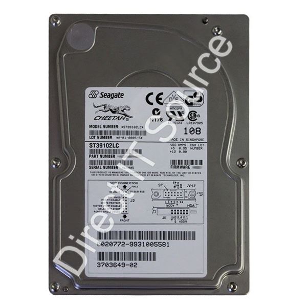 Seagate ST39102LC - 9.1GB 10K 80-PIN Ultra2-SCSI 3.5" 1MB Cache Hard Drive