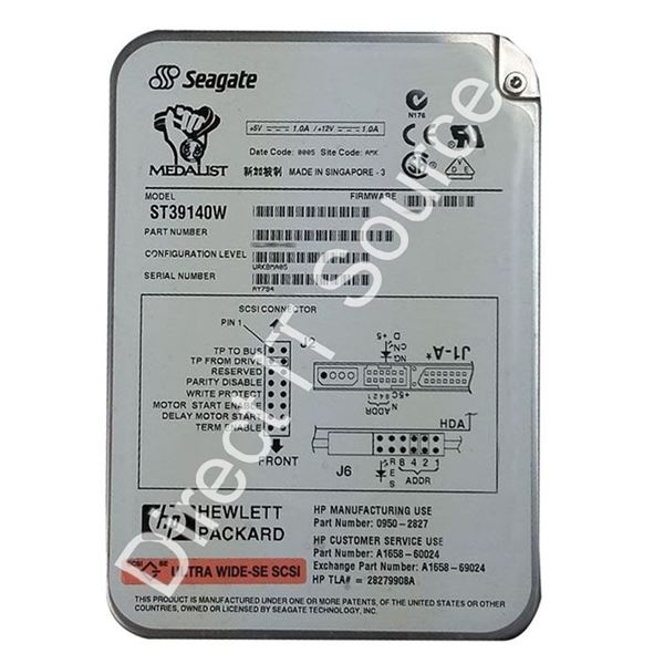 Seagate ST39140W - 9.1GB 7.2K 68-PIN Ultra Wide SCSI 3.5" 512KB Cache Hard Drive