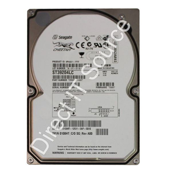 Seagate ST39204LC - 9.17GB 10K 80-PIN Ultra-160 SCSI 3.5" 4MB Cache Hard Drive