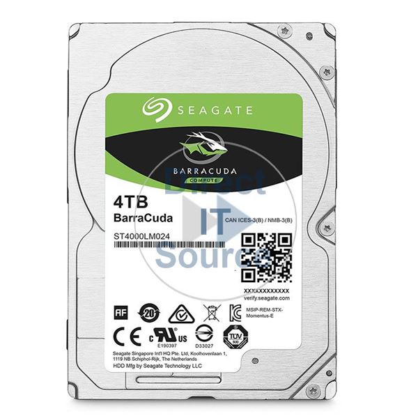 Seagate ST4000LM024 - 4TB 5.4K SATA 6.0Gbps 2.5" 128MB Cache Hard Drive