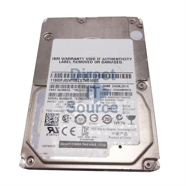 ST600MP0045 Seagate - 600GB 15K SAS 2.5" Cache Hard Drive