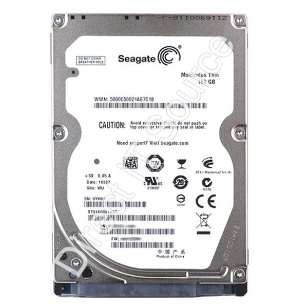 Seagate ST91603010AS - 160GB 5.4K SATA 3.0Gbps 2.5" 8MB Cache Hard Drive