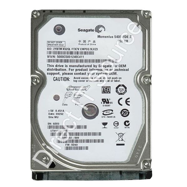 Seagate ST9160319AS - 160GB 5.4K SATA 3.0Gbps 2.5" 8MB Cache Hard Drive