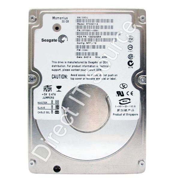 Seagate ST92011A - 20GB 5.4K Ultra-ATA/100 2.5" 2MB Cache Hard Drive