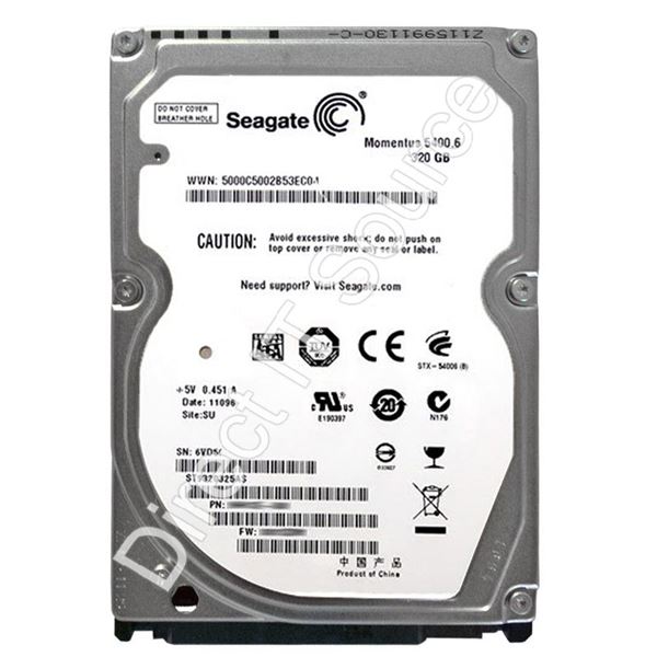 Seagate ST9320325AS - 320GB 5.4K SATA 3.0Gbps 2.5" 8MB Cache Hard Drive