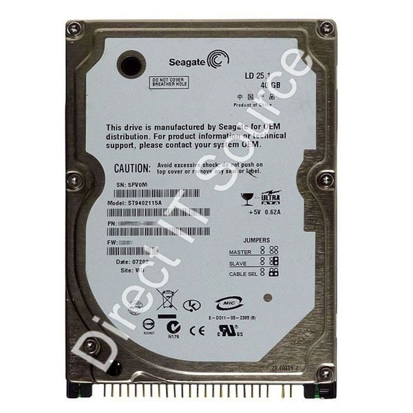 Seagate ST9402115A - 40GB 5.4K Ultra-ATA/100 2.5" 2MB Cache Hard Drive