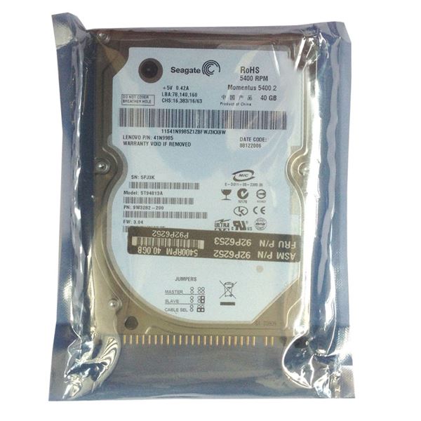 Seagate ST94813A - 40GB 5.4K Ultra-ATA/100 2.5" 8MB Cache Hard Drive