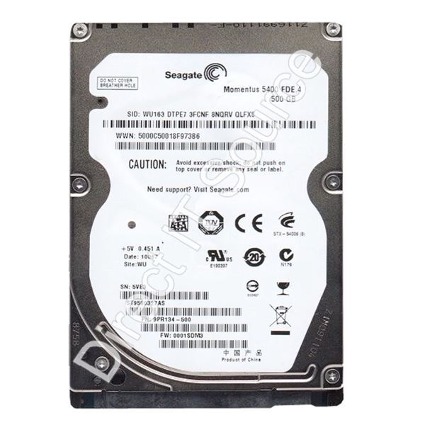 Seagate ST9500327AS - 500GB 5.4K SATA 3.0Gbps 2.5" 8MB Cache Hard Drive