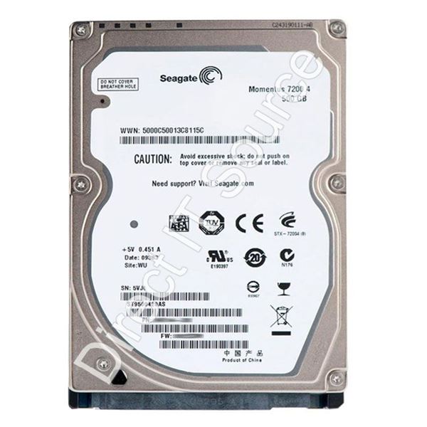 Seagate ST9500420AS - 500GB 7.2K SATA 3.0Gbps 2.5" 16MB Cache Hard Drive