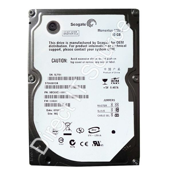 Seagate ST960813A - 60GB 5.4K ATA/100 2.5" 8MB Cache Hard Drive