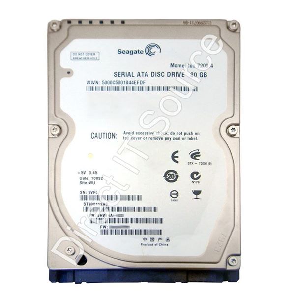 Seagate ST980412AS - 80GB 7.2K SATA 2.5" 16MB Cache Hard Drive