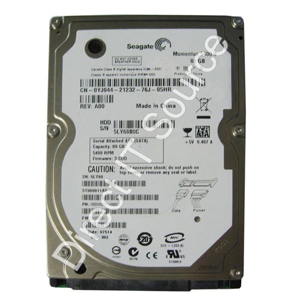 Seagate ST980811AS - 80GB 5.4K SATA 1.5Gbps 2.5" 8MB Cache Hard Drive