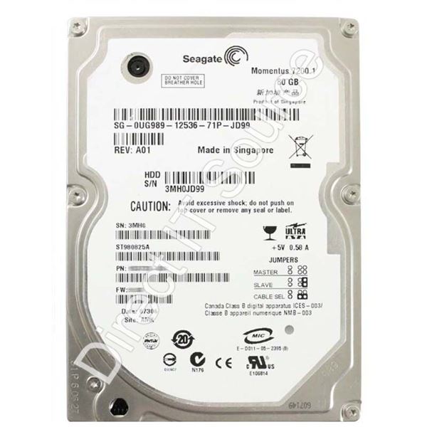 Seagate ST980825A - 80GB 7.2K Ultra-ATA/100 2.5" 8MB Cache Hard Drive