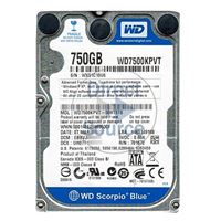 WD WD7500KPVT-00HT5T0 - 750GB 5.2K SATA 3.0Gbps 2.5" 8MB Hard Drive